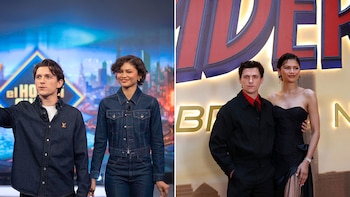 Zendaya y Tom Holland coordinan sus looks en la gira de “Spider-Man: Brand New Day”