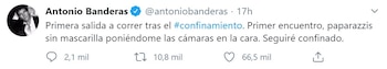 El posteo de Antonio Banderas