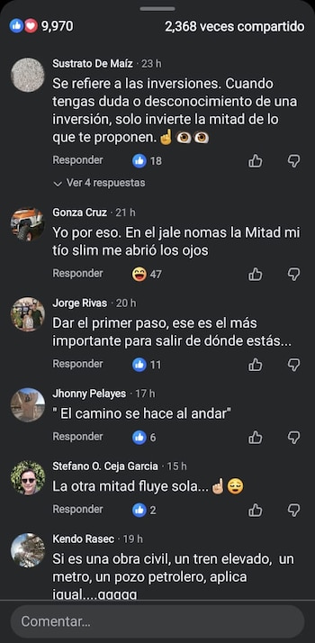La conversación se alimentó por