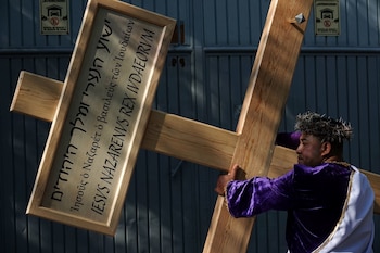 Actividades del viernes Santo en Iztapalapa