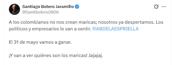 - crédito Santibotero2026/X