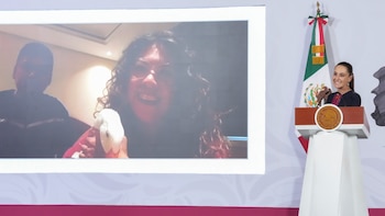 Pato Merlín y Claudia Sheinbaum