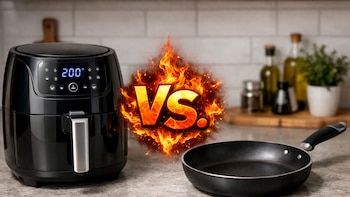 Freidora de aire vs. sartén: cuáles es la mejor para cocinar saludable y con mejor sabor