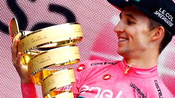 El australiano Jai Hindley fue el campeón de la última edición del Giro de Italia. AFP.