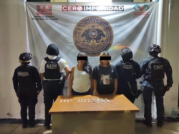 Detenidas en Huehuetán. Crédito: SSP Chiapas