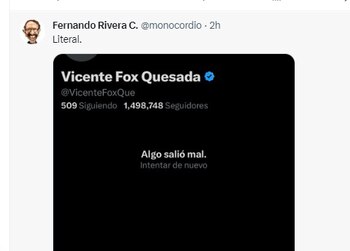 El periodista Vicente Fox reaccionó