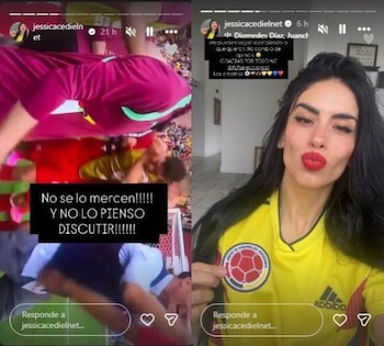 Cediel expresó que Suiza no merecía la clasificación y le respondió a sus detractores en redes sociales por sus impresiones del partido - crédito @jessicacedielnet/Instagram