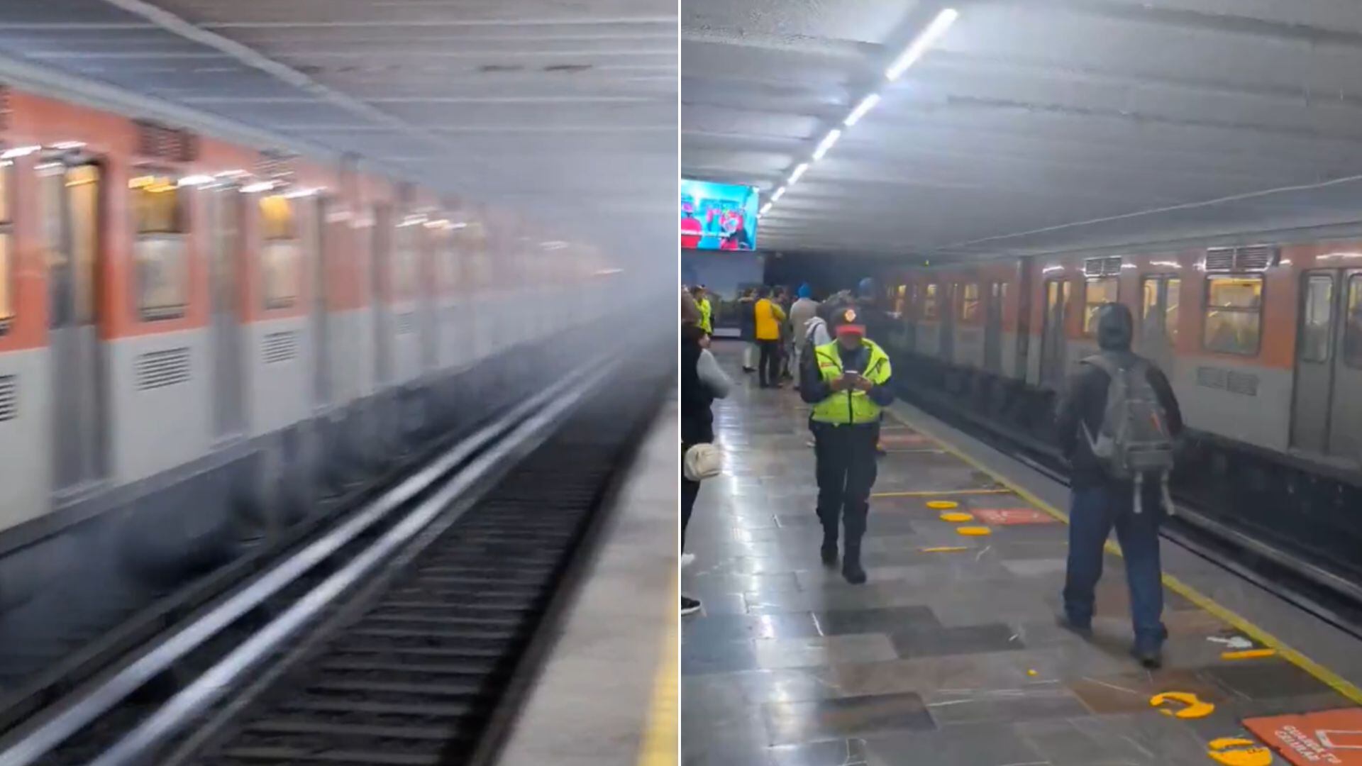 Reportan presencia de humo en la estación Hidalgo (Captura X)
