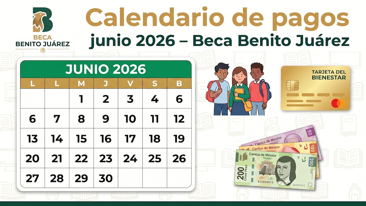 Beca Benito Juárez 2026: calendario tentativo de pagos para el depósito de junio