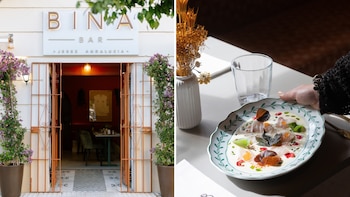 Exterior y platos de Bina Bar (Bina Bar)