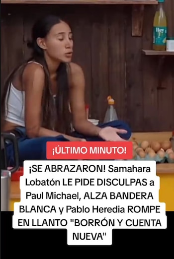 Samahara Lobatón aceita desculpas de Paul Michael após o escândalo do reality. Barco: A Fazenda Vip.