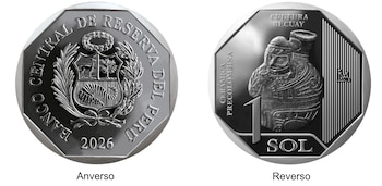 moneda de 1 sol de la cultura Recuay