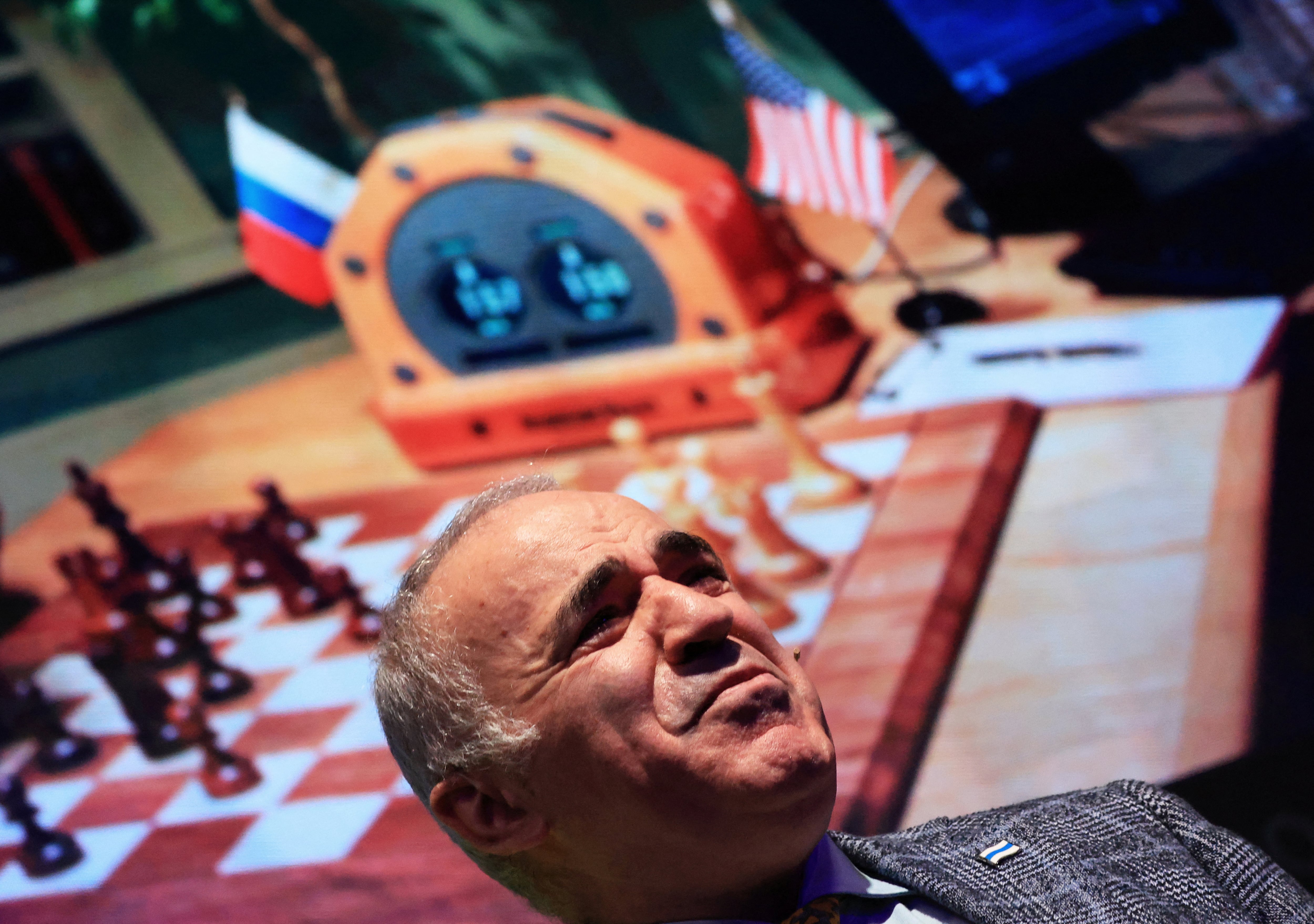 El ex campeón mundial de ajedrez ruso Garry Kasparov se sorprendió por el nuevo hito alcanzado por Faustino Oro (REUTERS/Nacho)