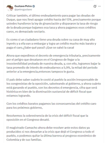 Gustavo Petro aseguró que su