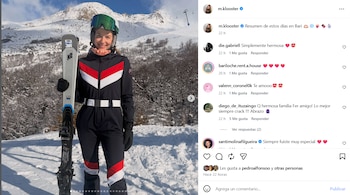 Marcela Kloosterboer publicó en Instagram un álbum de sus vacaciones de invierno en Bariloche junto a Fernando Sieling, Juana y Otto