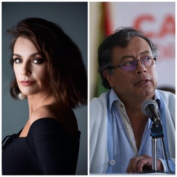 Marcela Mar y Gustavo Petro.