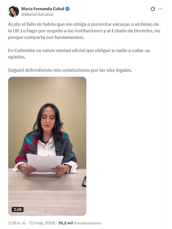 crédito @MariaFdaCabal/X