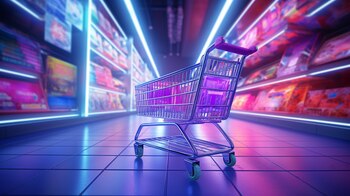 Un carrito de compras en