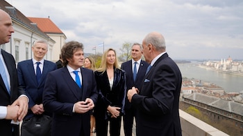 Javier Milei llegó a Hungría