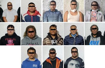 Once hombres y dos mujeres