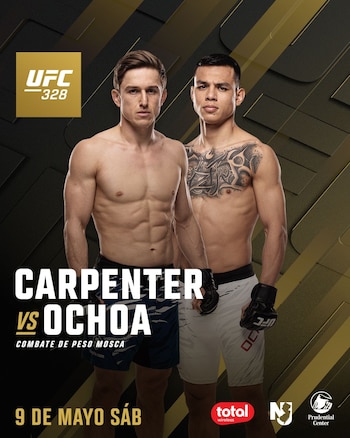 Clayton Carpenter y José Ochoa abrirán la UFC 328. Crédito: UFC en español.