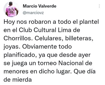 Pronunciamiento de Marcio Valverde tras