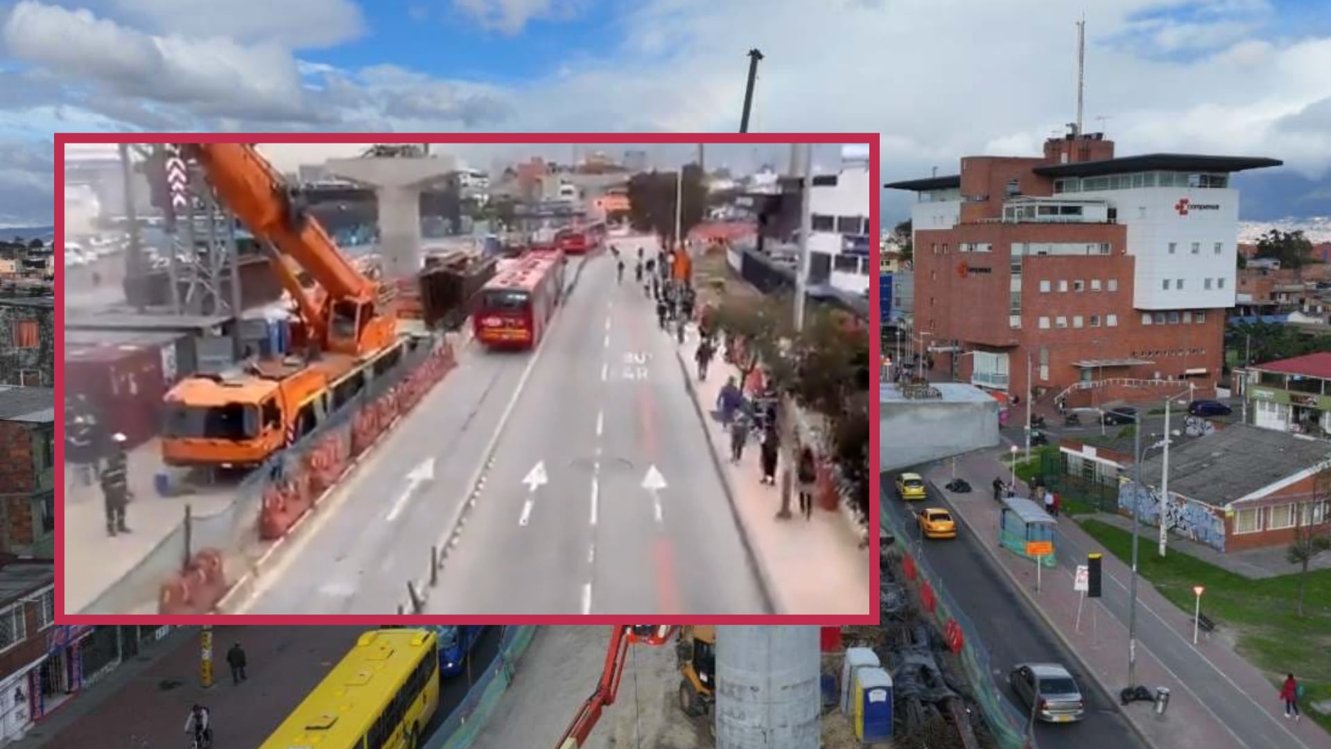 El alcalde Carlos Fernando Galán condena los disturbios protagonizados por trabajadores del Metro de Bogotá en la avenida Primero de Mayo - crédito X