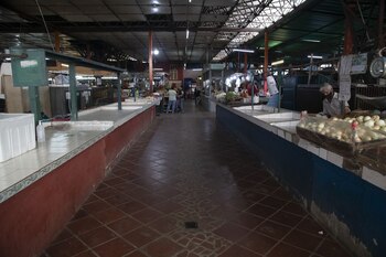 Empty stalls at the municipal