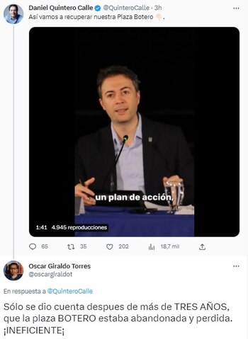 Trino sobre el anuncio de