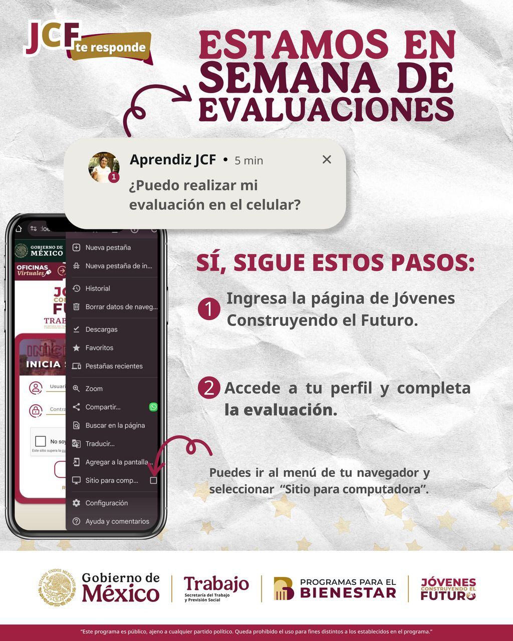 Esta semana es de evaluaciones en Jóvenes Escribiendo el Futuro (X@JovConFuturo)