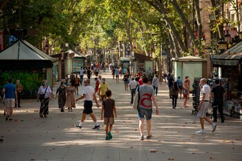 Las Ramblas, con un panorama