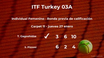 La tenista Tamari Gagoshidze pasa