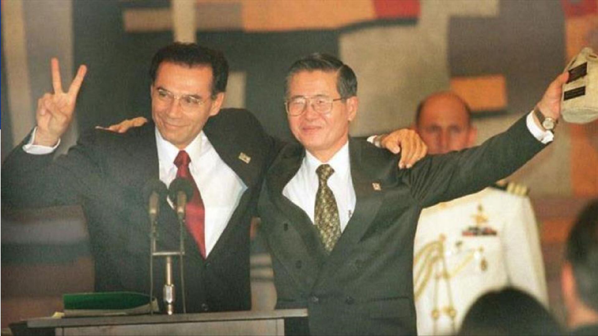 Los presidentes de Perú, Alberto Fujimori, y de Ecuador, Jamil Mahuad, firmaron el documento en el Palacio de Itamaraty, la sede de la cancillería brasileña (Enciclopedia de Ecuador)