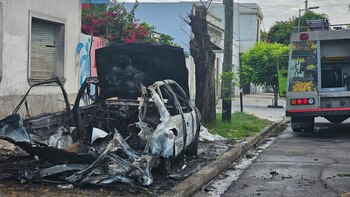 El auto que se prendió