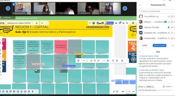 Una de las reuniones virtuales