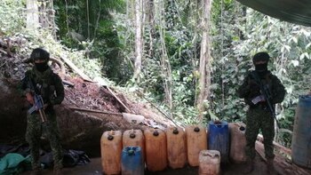 Armada destruye once laboratorios para