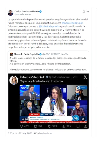 Carlos Fernando Motoa y su llamado a la unidad
