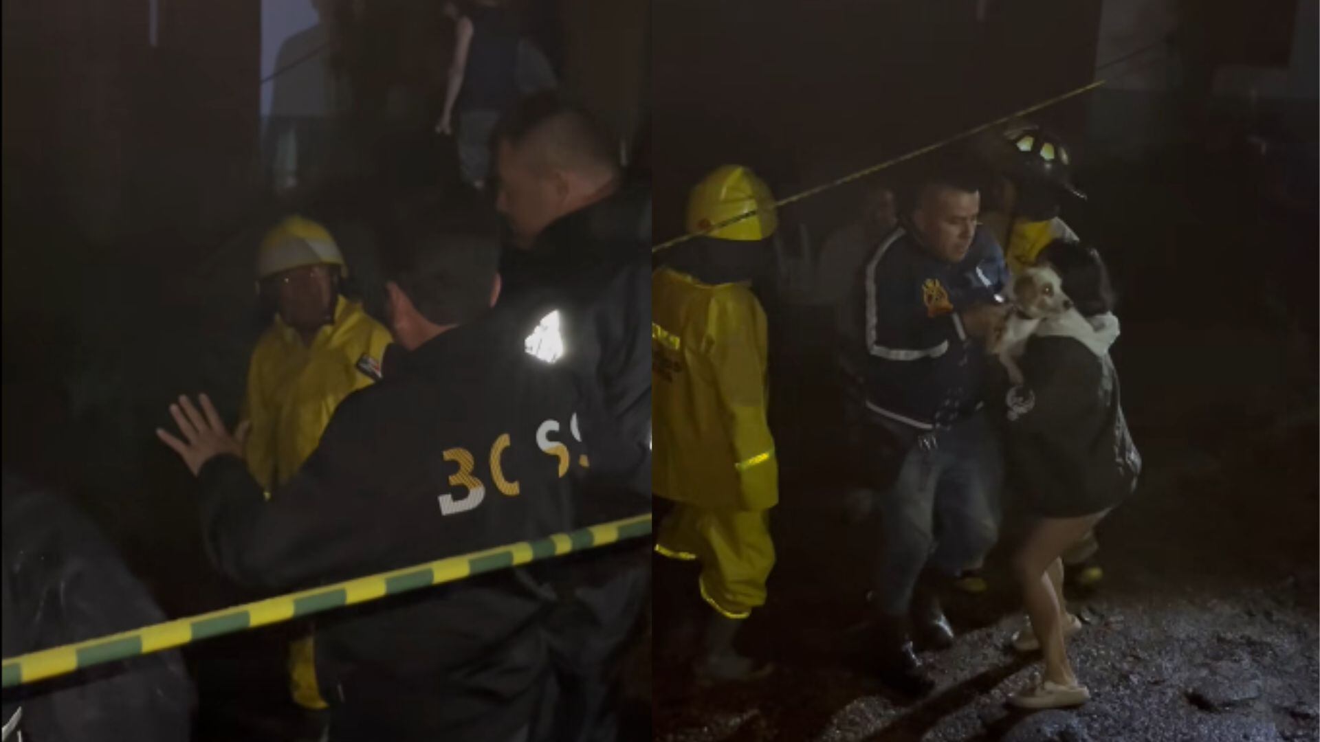 Equipos de emergencia trabajan en la búsqueda de desaparecidos mientras apoyan a la comunidad afectada por las lluvias. - crédito captura de video