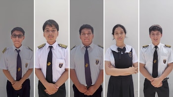 Luana Flores Espinoza y Angello Corasma Nolasco, ambos de 16 años, obtuvieron el primer puesto en Economía e Ingeniería Industrial en la Universidad Nacional del Callao.
