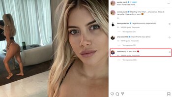 El comentario de la novia de L-Gante en un posteo de Wanda Nara que despertó una catarata de respuestas de los usuarios