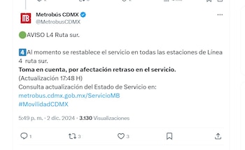 Servicio del Metrobús CDMX (X/