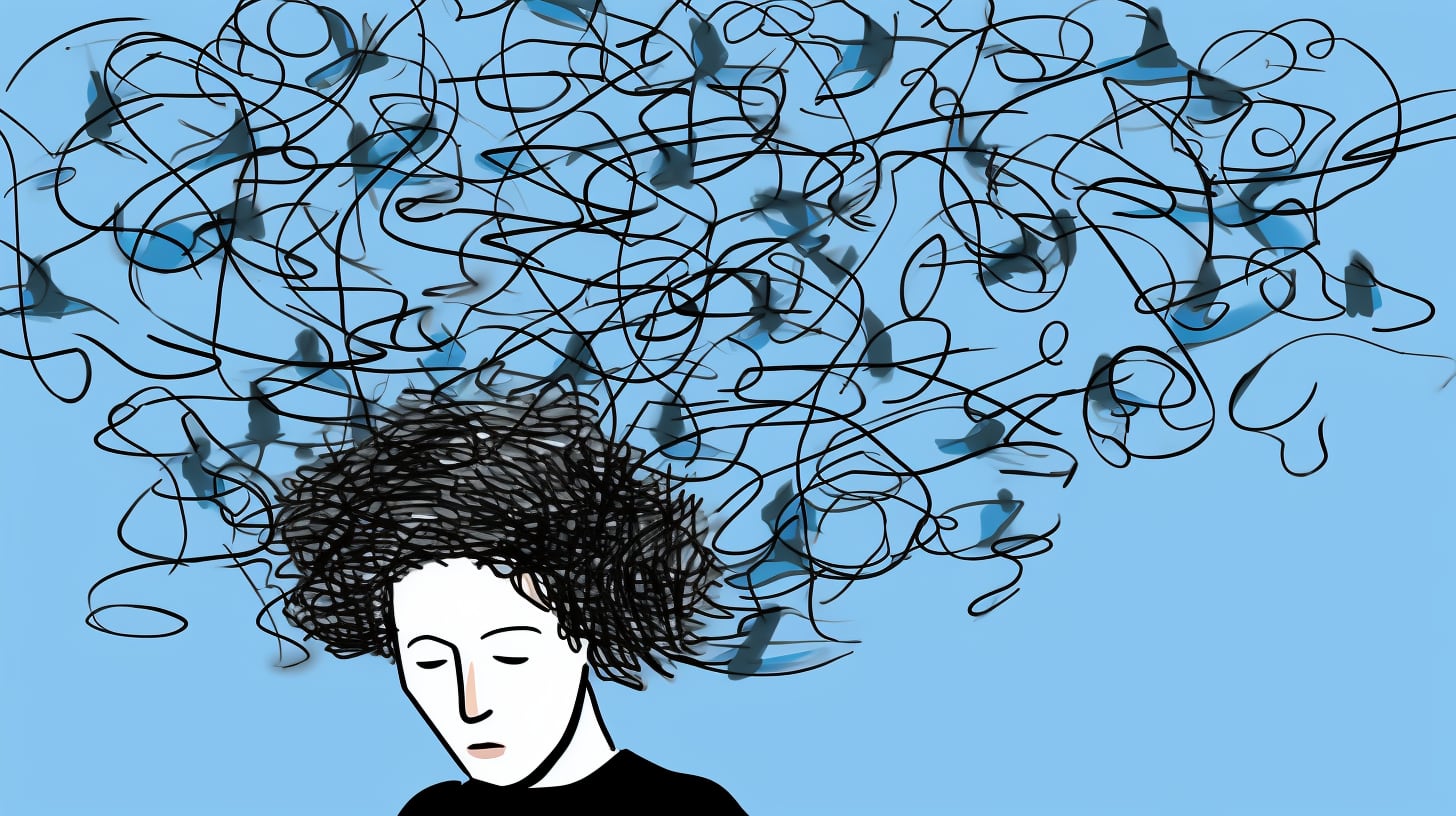 La rumiación está vinculada a síntomas de ansiedad, depresión, insomnio y otras manifestaciones físicas como dolores de cabeza o tensión muscular (Imagen Ilustrativa Infobae)