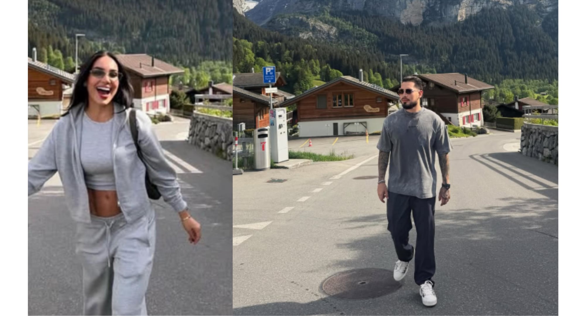 Usuarios señalaron que algunas fotografías utilizadas para relacionarlos correspondían a momentos y lugares distintos y que una de ella fue durante un viaje de Andrea con su ex en Suiza - crédito @jdanielsepulved/ Instagram