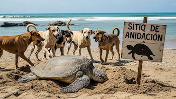Perros en soltura están causando la muerte de tortugas marinas en zonas de anidación en las playas panameñas