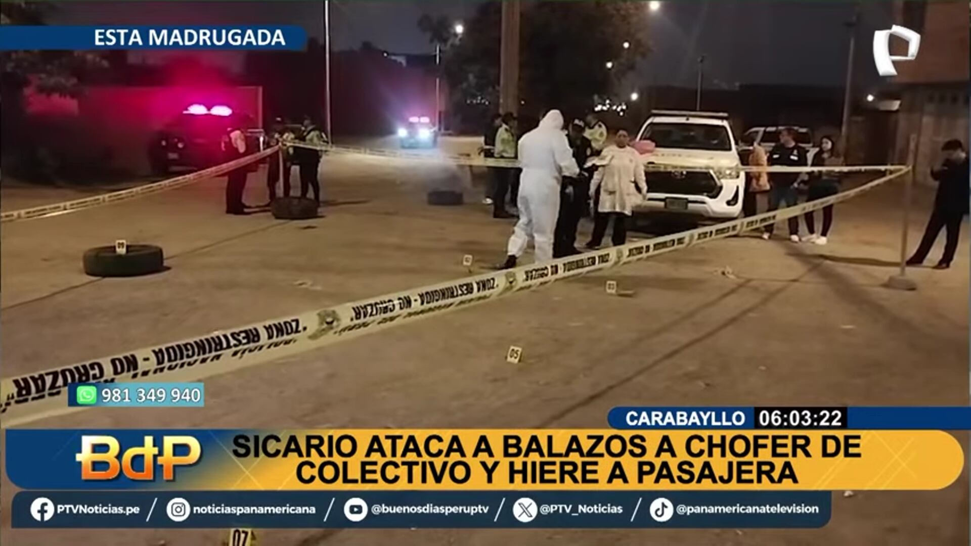 Balacera en miniván de Carabayllo: dos heridos, mensaje extorsivo y cuestionamientos al estado de emergencia | BDP