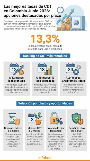 El dinero de los CDT siempre está protegido de la volatilidad de los mercados - crédito Infobae Colombia