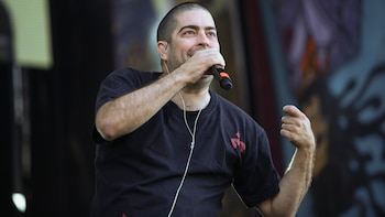 Patricio Santos Fontanet, líder de Don Osvaldo, volvió a tocar en Cosquín Rock desde que recibió la libertad condicional. Fue el show más convocante de todo el festival (Cosquín Rock / Sepia Foto Agencia)