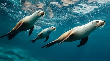 Las focas y los leones