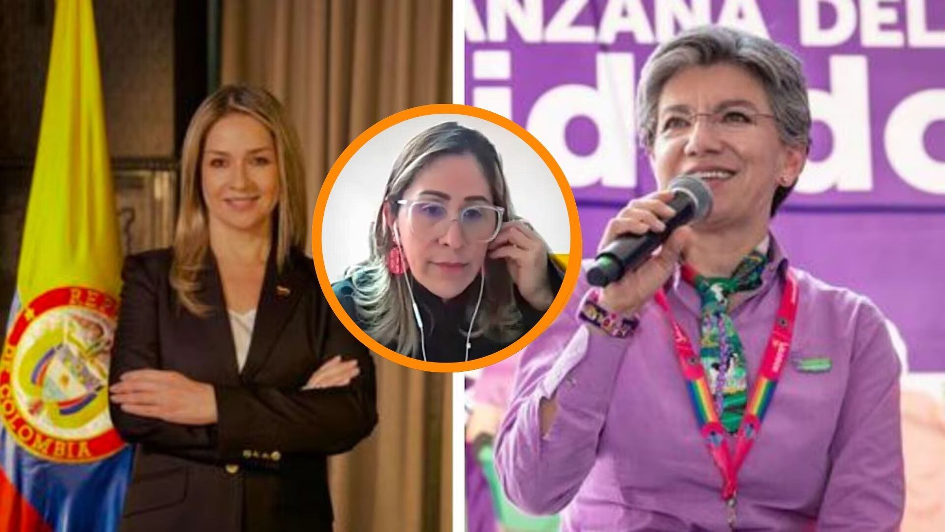 La precandidata presidencial se refirió a los comentarios de la exalcaldesa bogotana sobre la jueza de conocimiento - crédito Vicky Dávila/Facebook y Alcaldía de Bogotá y @prensapaloq/X
