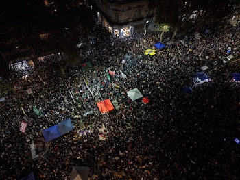 Marcha Ni Una Menos - Congreso - 3 de junio - drone
